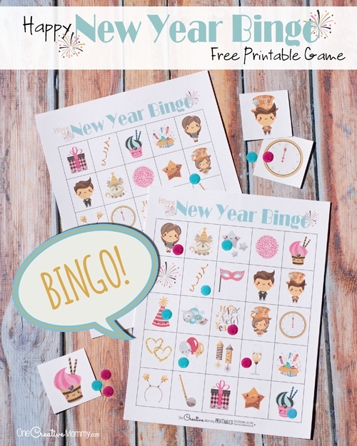 New Year's Eve Bingo Game for Kids - Toddler Approved