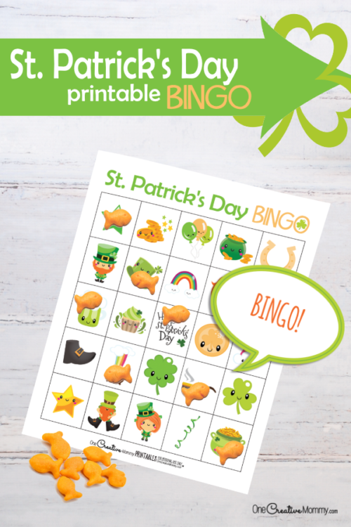 Adorable St Patricks Day Bingo game free printable