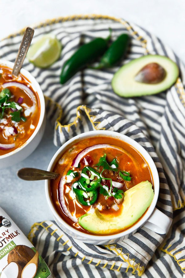 Whole30 Creamy Taco Soup from The Movement Menu | Featured in Amazing Dairy & Gluten Free Instant Pot Recipes Roundup {OneCreativeMommy.com} #instantpot #dairyfree #glutenfree #pressurecooker