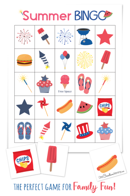 Free Summer Bingo Game - onecreativemommy.com