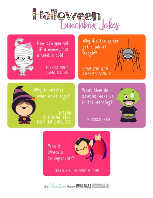 Got kids? Wow them with Halloween lunchbox jokes!