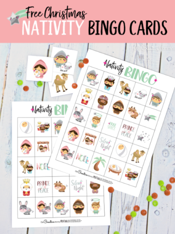 Nativity Bingo is the perfect game for families who want to teach the true meaning of Christmas. Download the free Bingo game today! {OneCreativeMommy.com} #christmasgamesforkids #nativity #bingo #christmas #familyfun