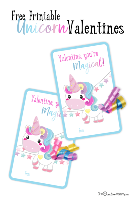 The cutest Unicorn Valentines for your kids - onecreativemommy.com