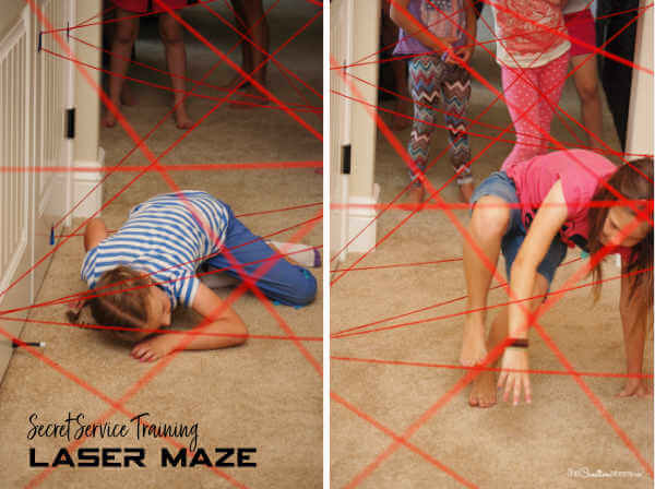 Yarn Laser Maze for Secret Service Activity {OneCreativeMommy.com} #secretservice #activitydays #girlscouts