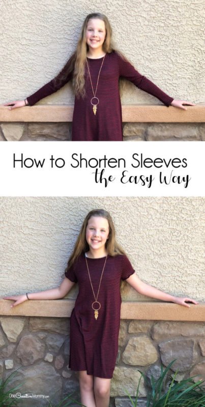 How to Shorten Sleeves the Easy Way - onecreativemommy.com