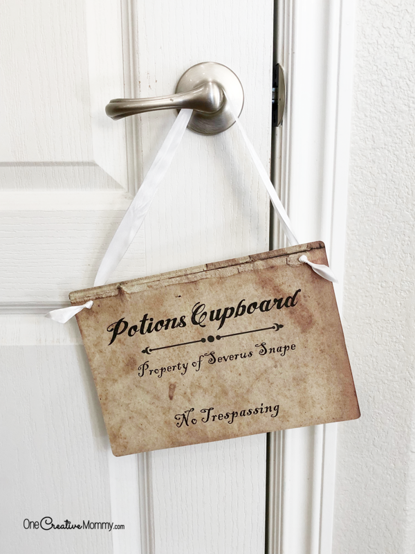 Harry Potter Potions Class Sign