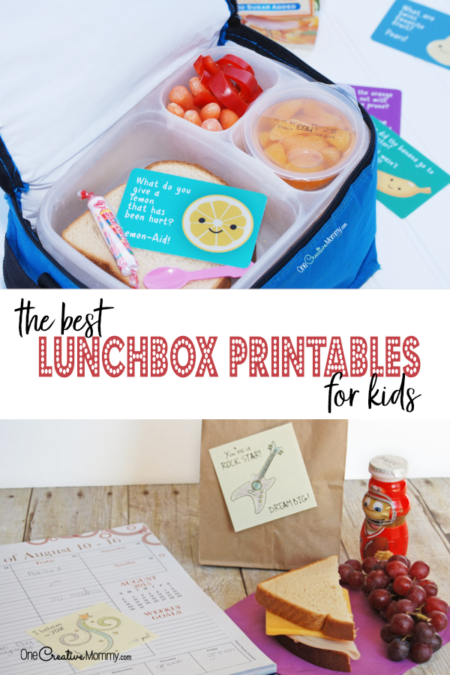 The best lunchbox printables! - onecreativemommy.com