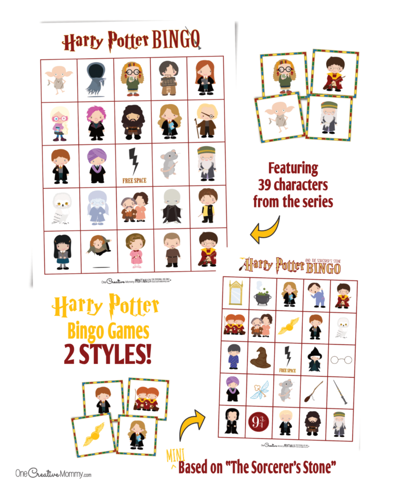 Harry Potter Bingo is here! - onecreativemommy.com