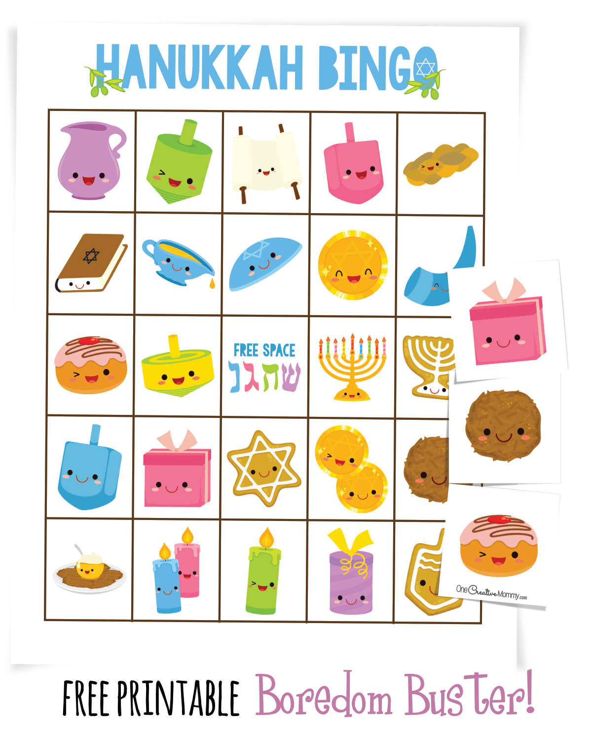 The cutest bingo game for Hanukkah!