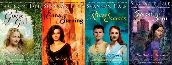 Images of book covers in the Books of Bayern series by Shannon Hall