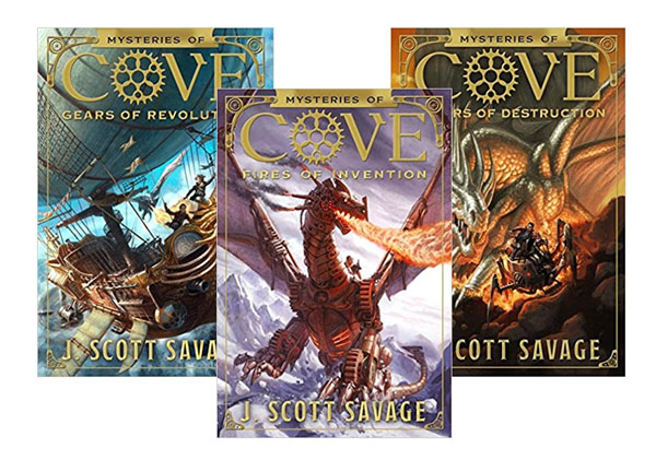 Images of book covers in the Mysteries of Cove book series by J. Scott Savage