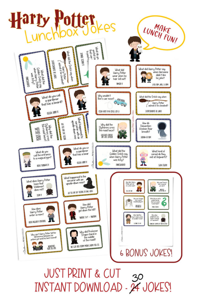 Free Harry Potter Lunchbox Jokes - onecreativemommy.com